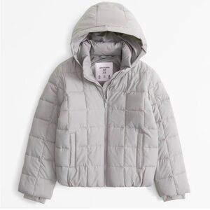 Abercrombie Kids Light Gray Puffer Jacket
